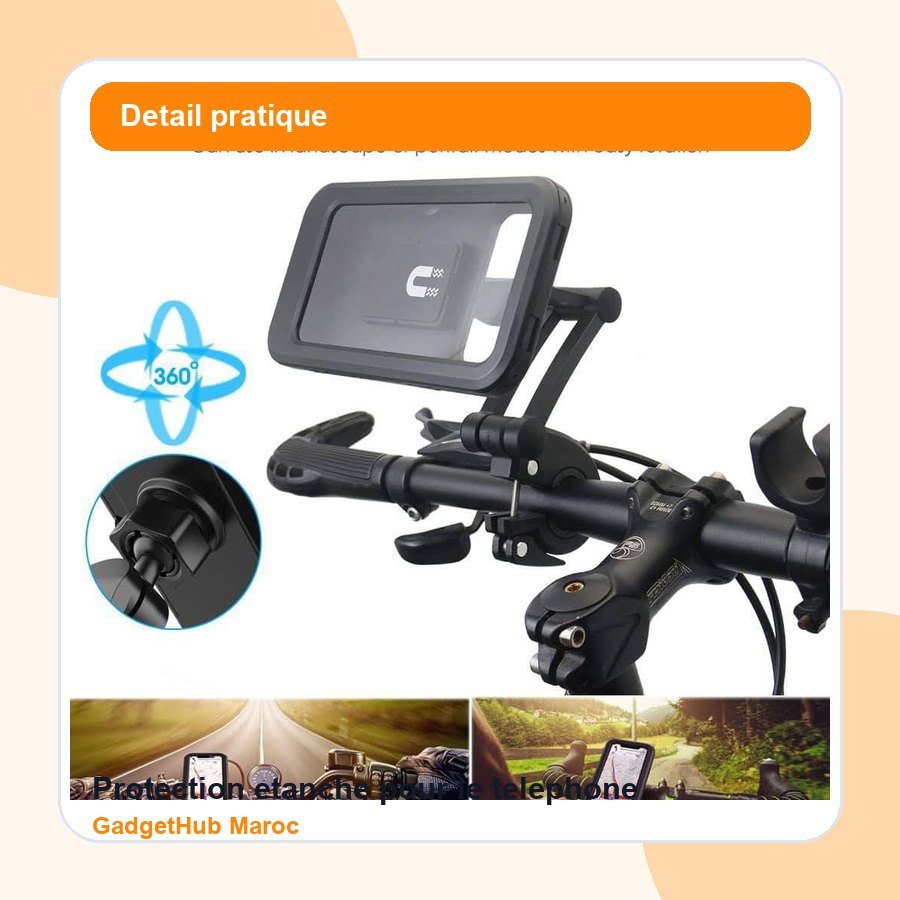 حامل هاتف مقاوم للماء للدراجة 360 درجة image 2